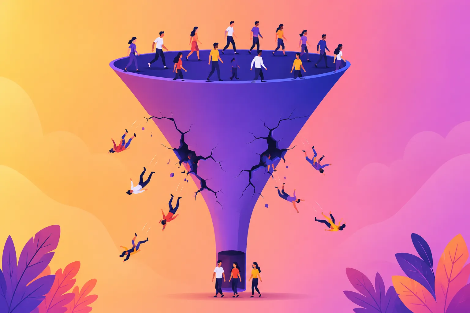 website popup and broken link icons representing visitor bounce