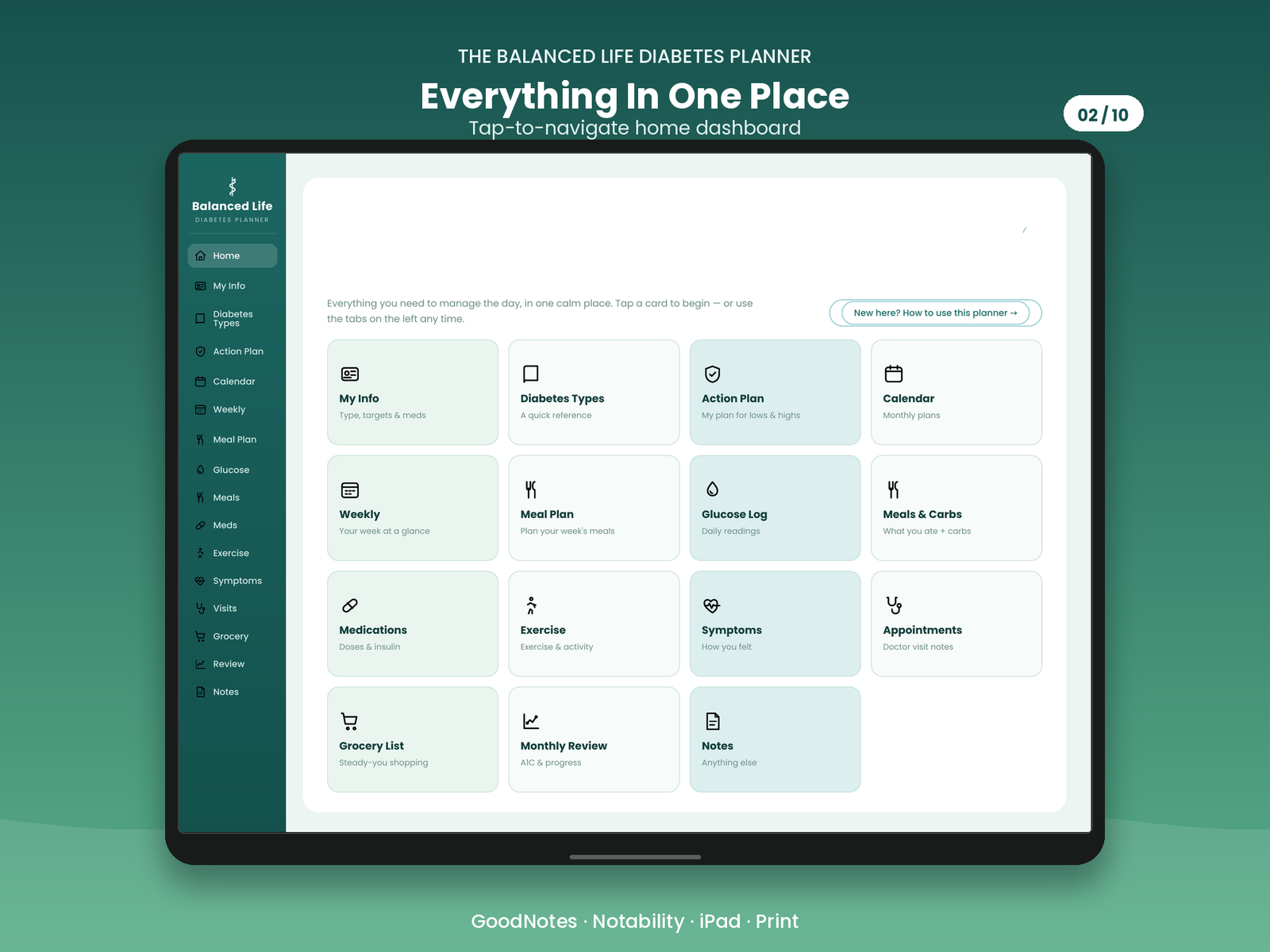 Home dashboard